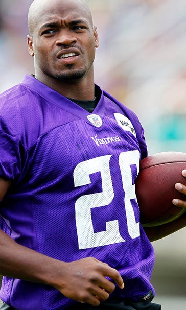 Vikings to rely on Peterson to produce, amidst uncertainty at QB